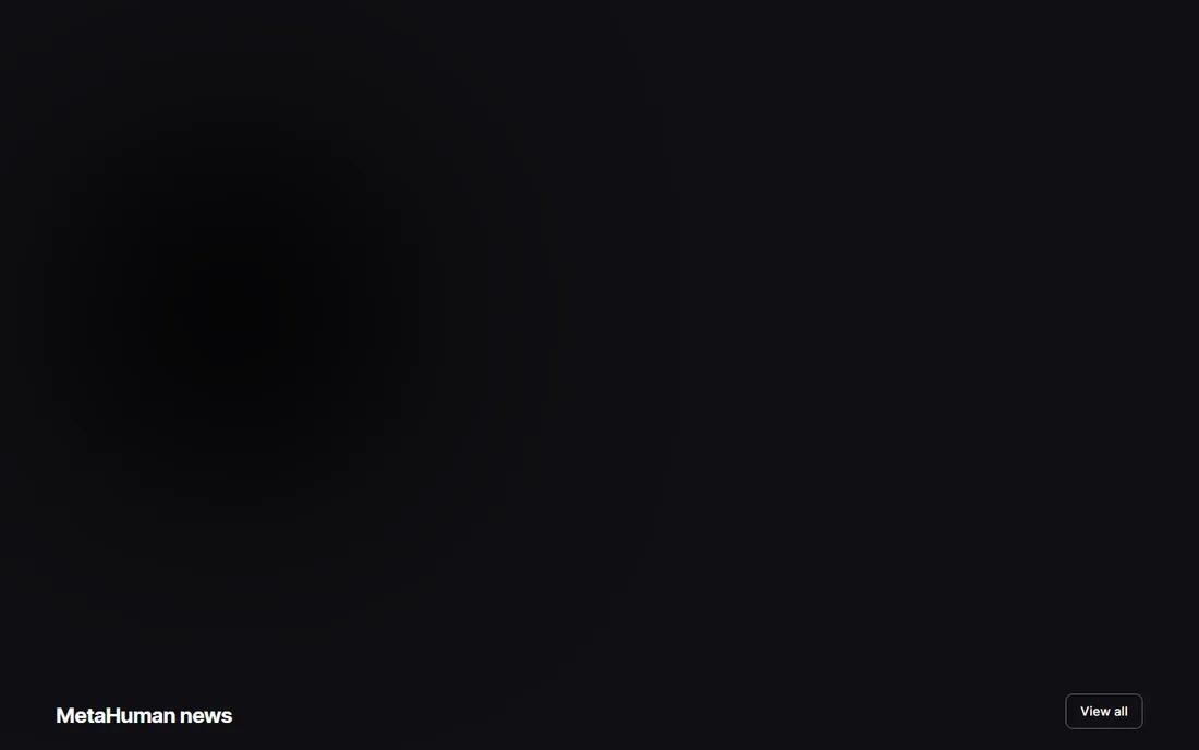 MetaHuman homepage