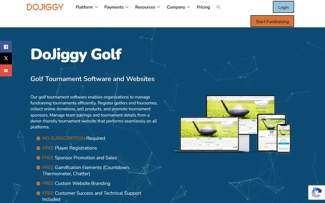 GolfRegistrations homepage