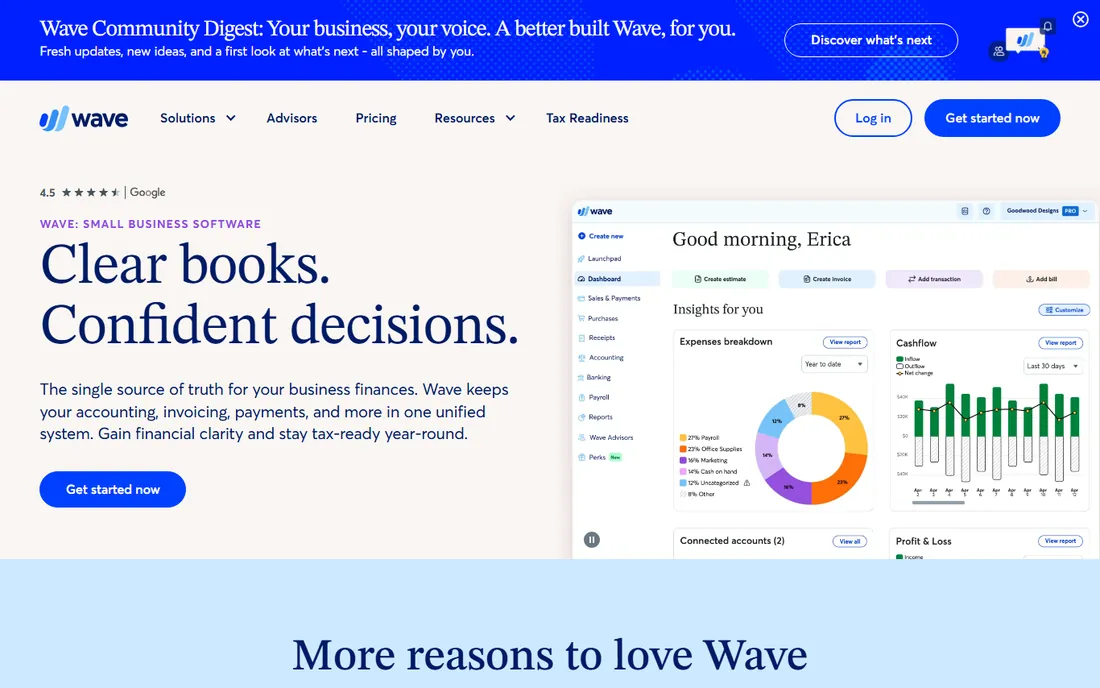 Wave homepage