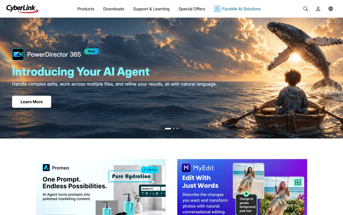 CyberLink PowerDirector homepage