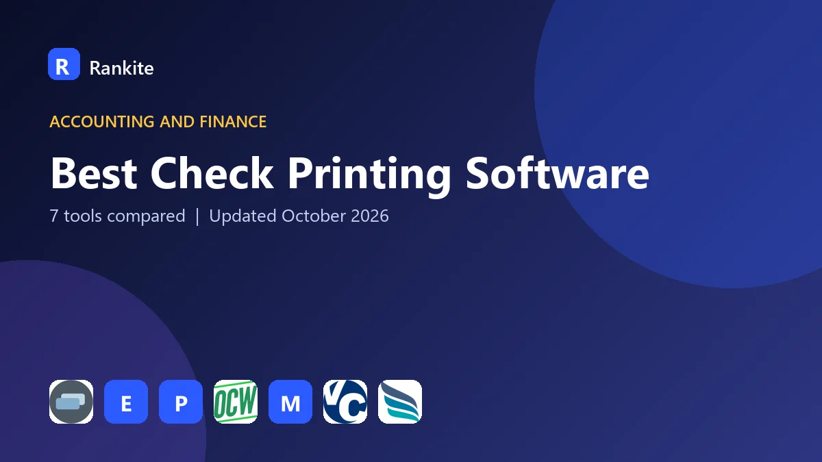Best Check Printing Software: 7 Tools Compared