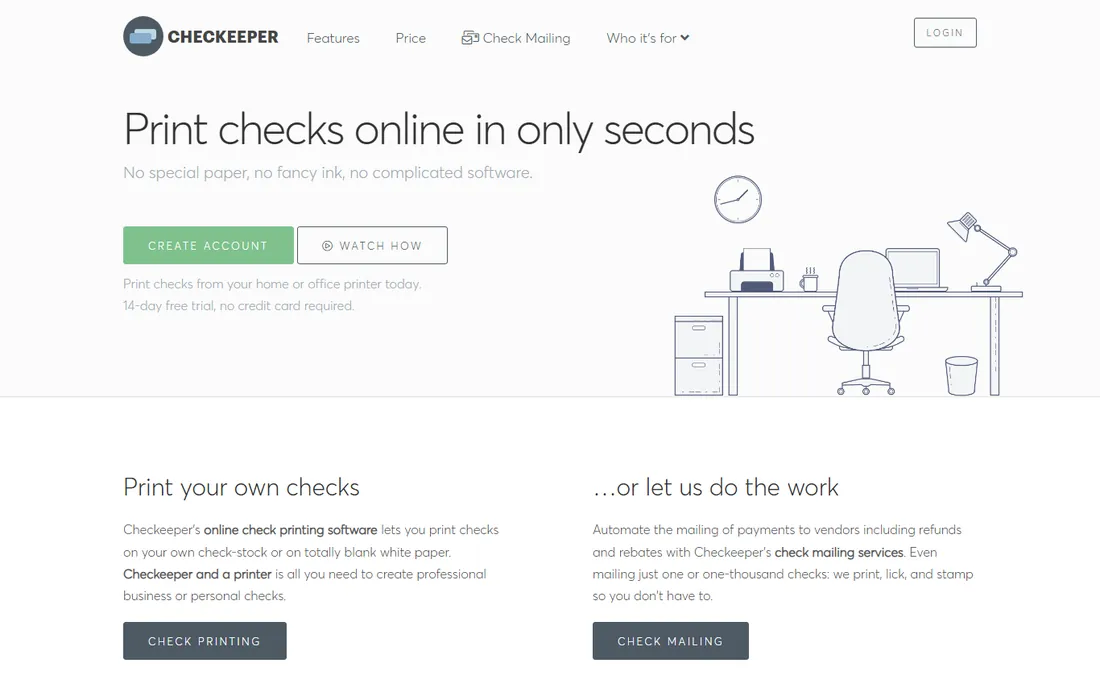 Checkeeper homepage