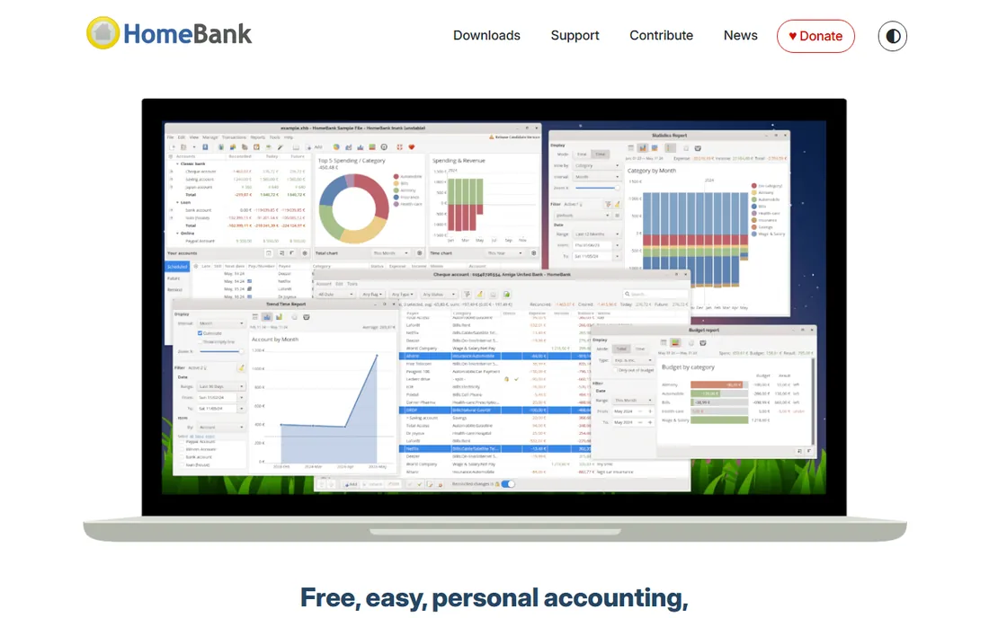 HomeBank homepage