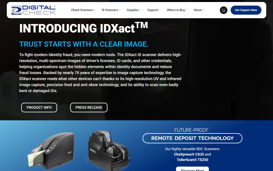 Digital Check homepage