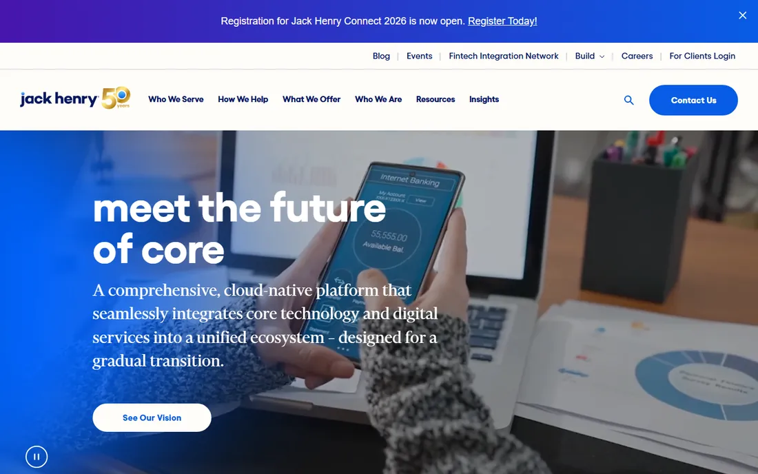 Jack Henry homepage