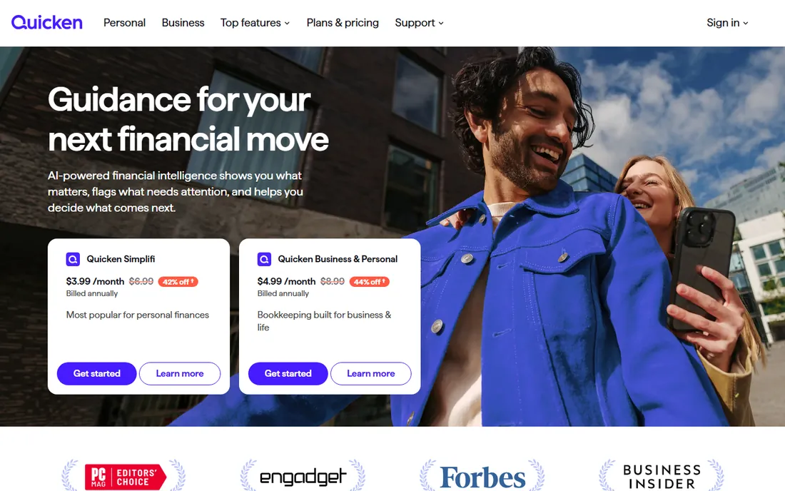 Quicken Classic homepage