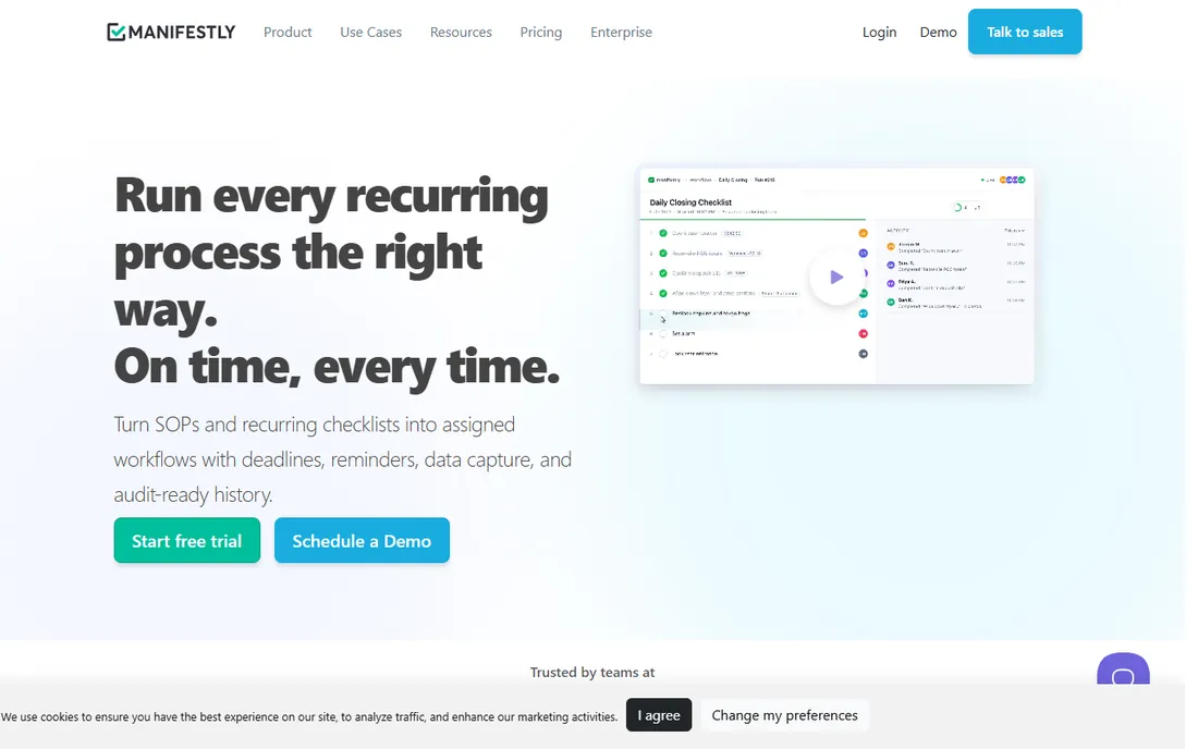 Manifestly homepage