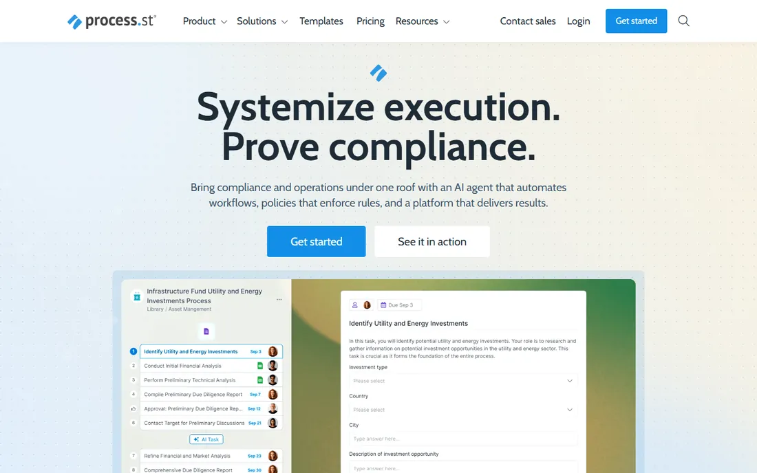 Process Street homepage
