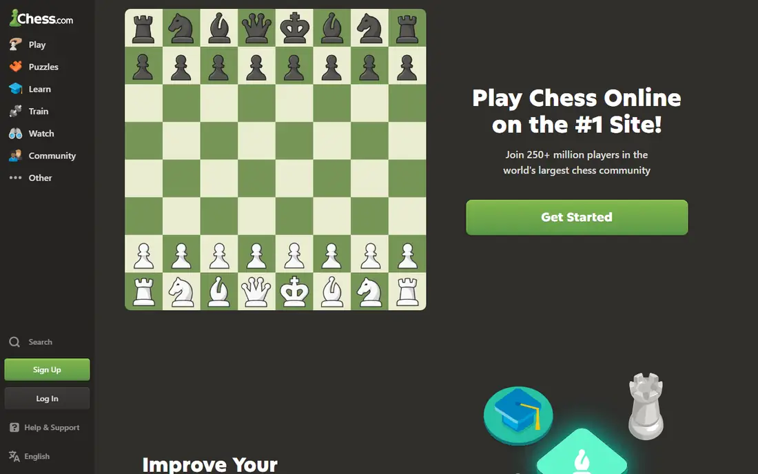 Chess.com homepage