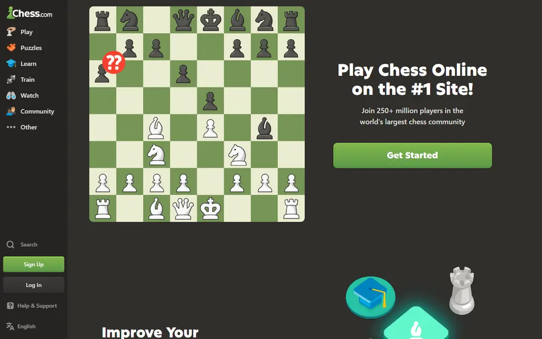 Chess.com homepage