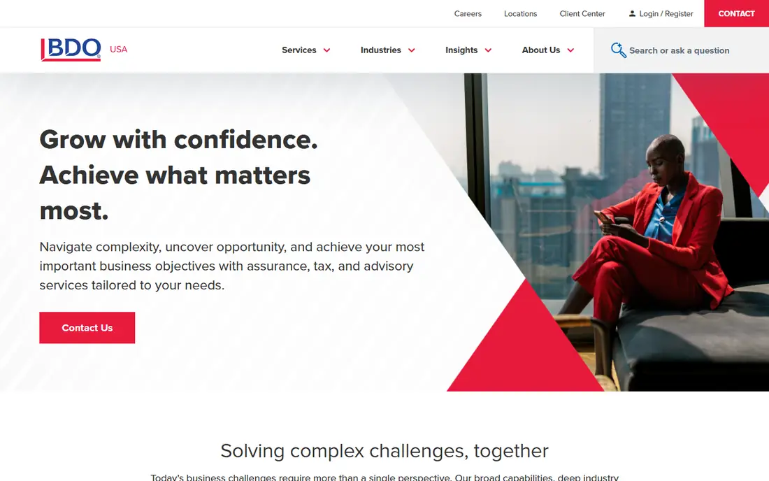 BDO USA homepage