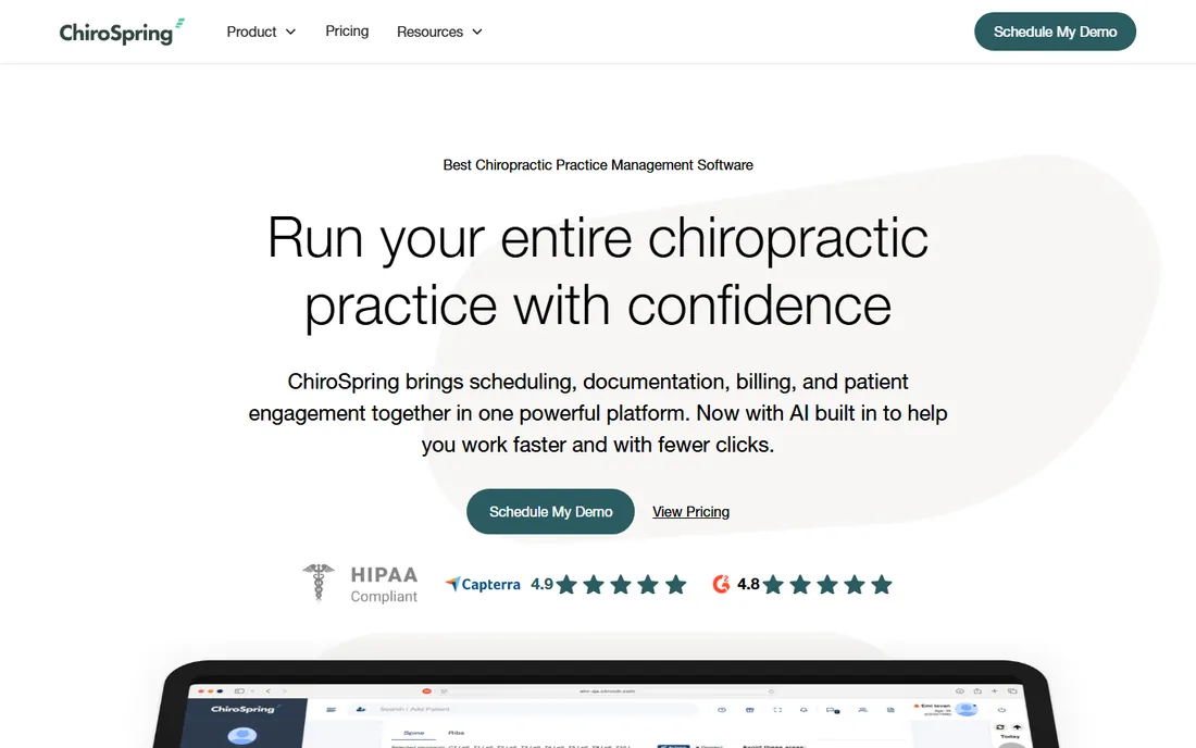 ChiroSpring homepage