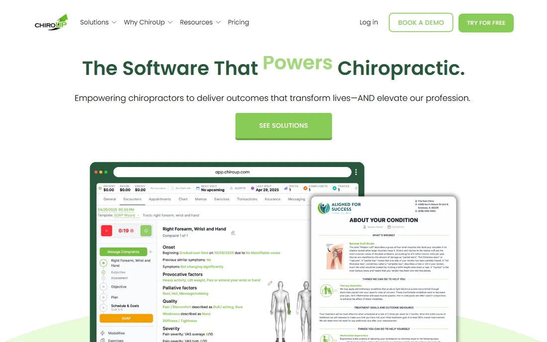 ChiroUp homepage