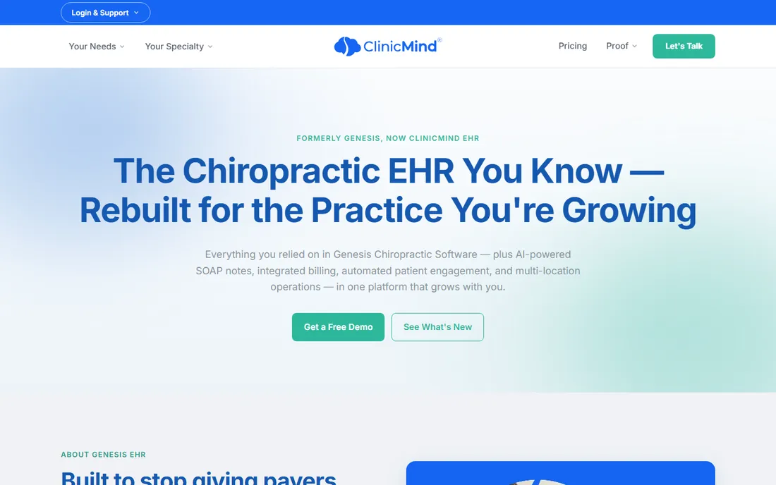 ClinicMind homepage
