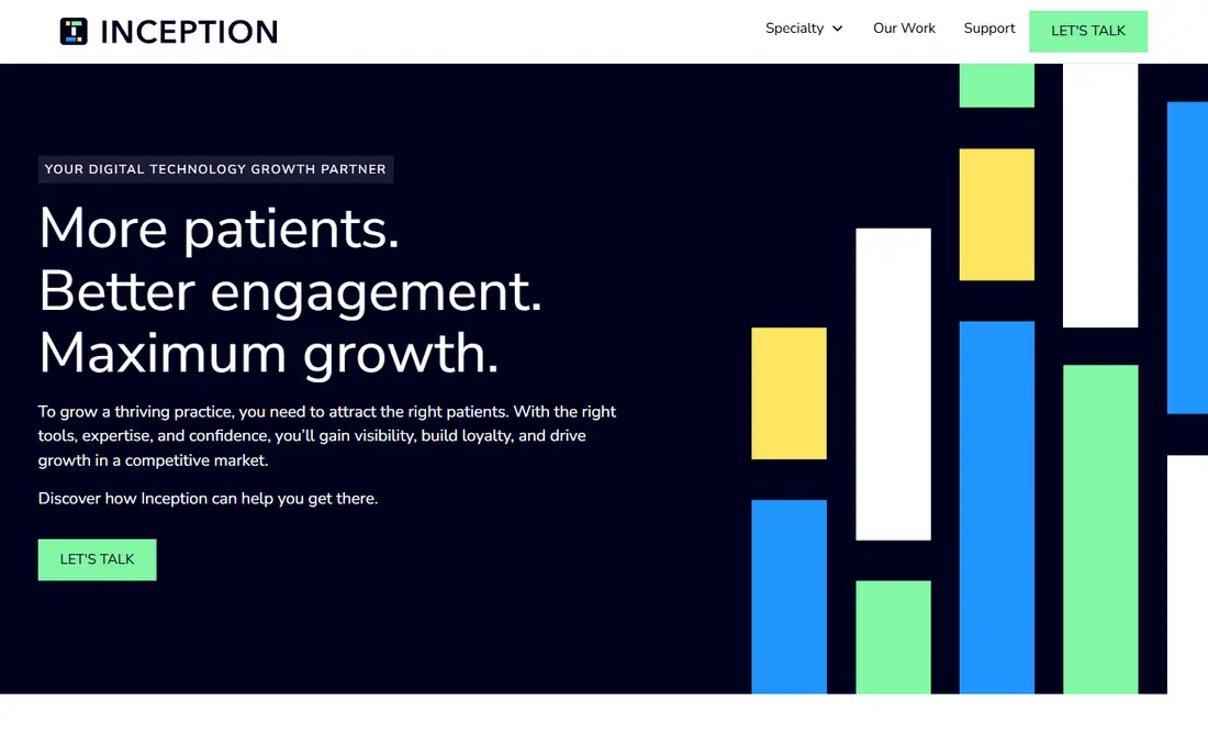 Inception Online Marketing homepage