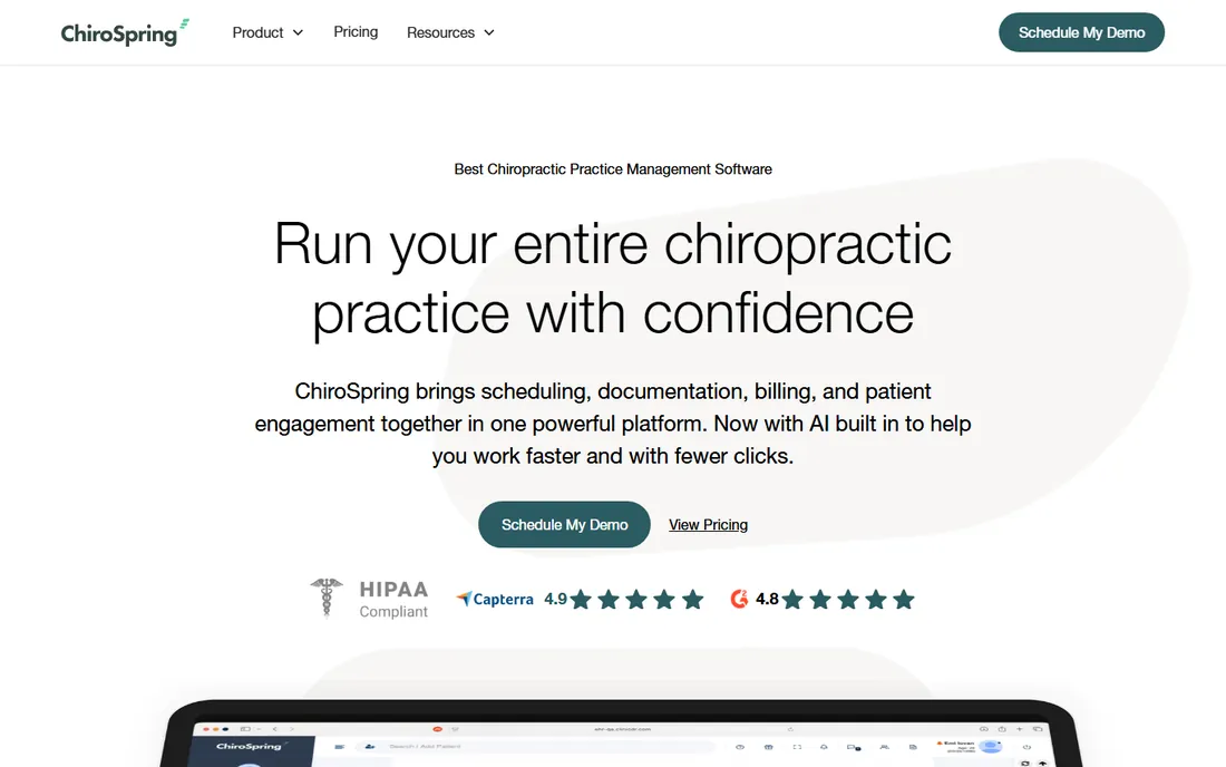 ChiroSpring homepage