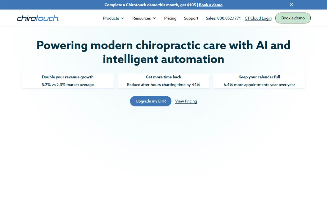 ChiroTouch homepage