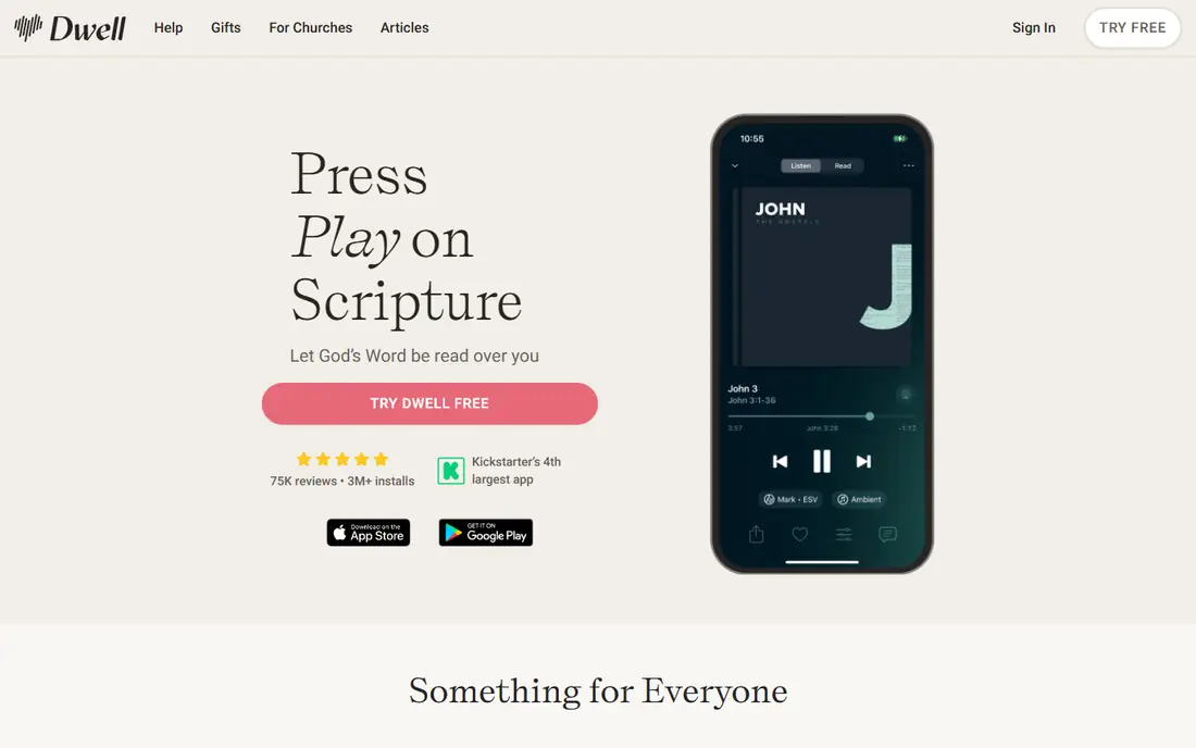 Dwell homepage