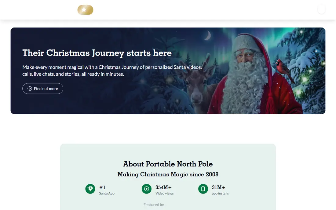 Portable North Pole homepage
