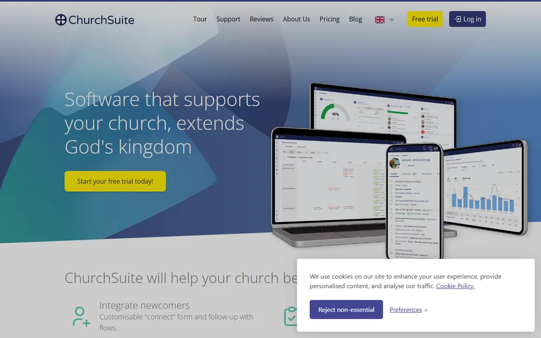 ChurchSuite homepage