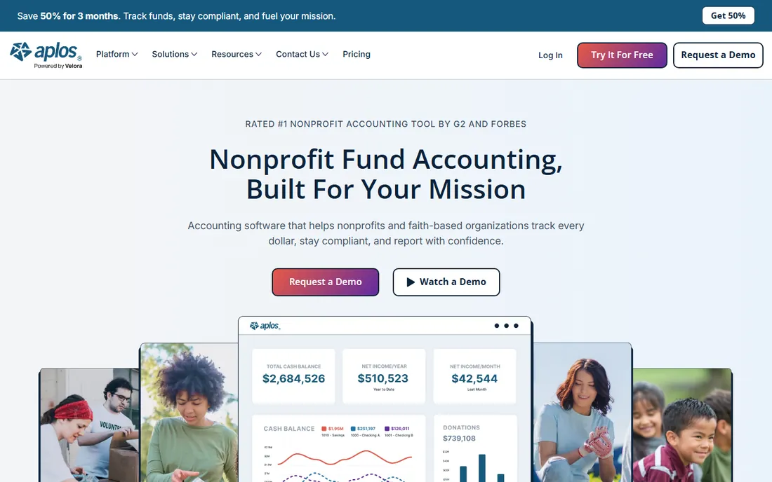 Aplos homepage
