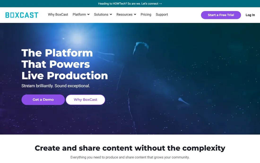BoxCast homepage