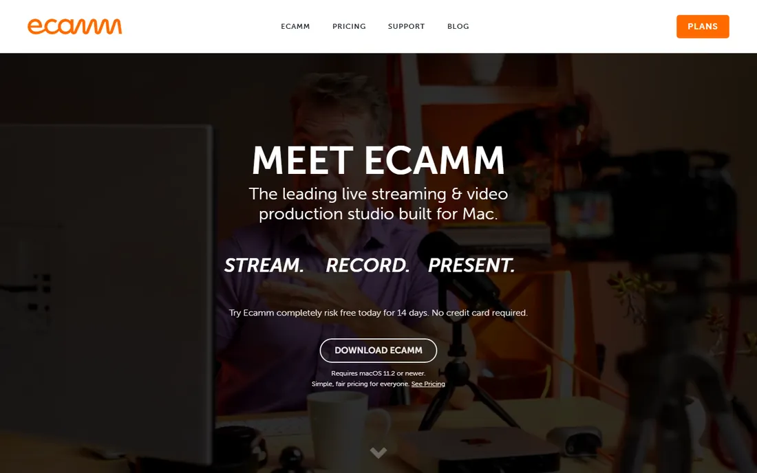 Ecamm Live homepage