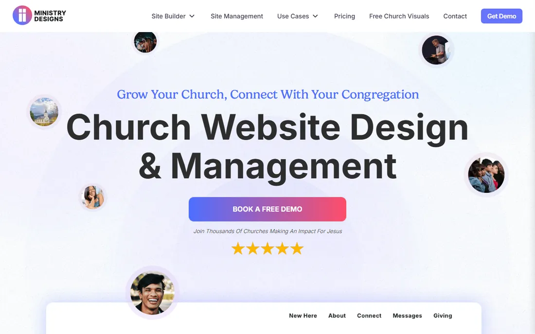 Ministry Designs homepage