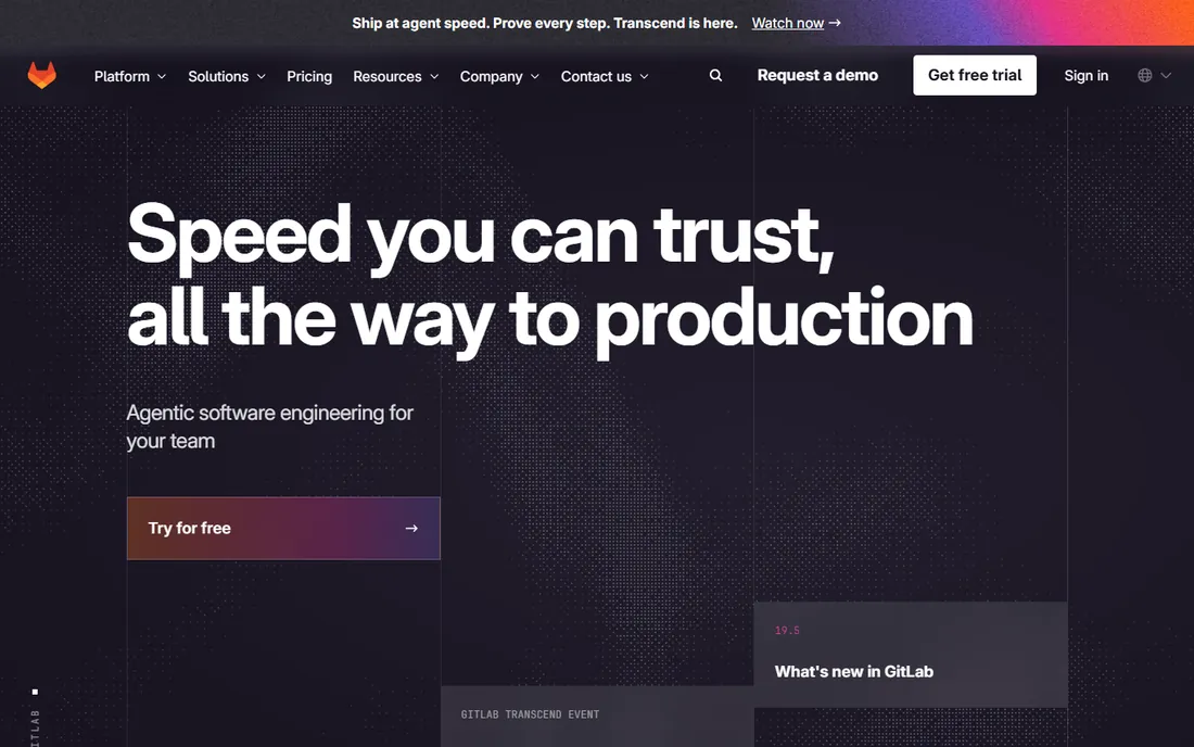 GitLab CI/CD homepage
