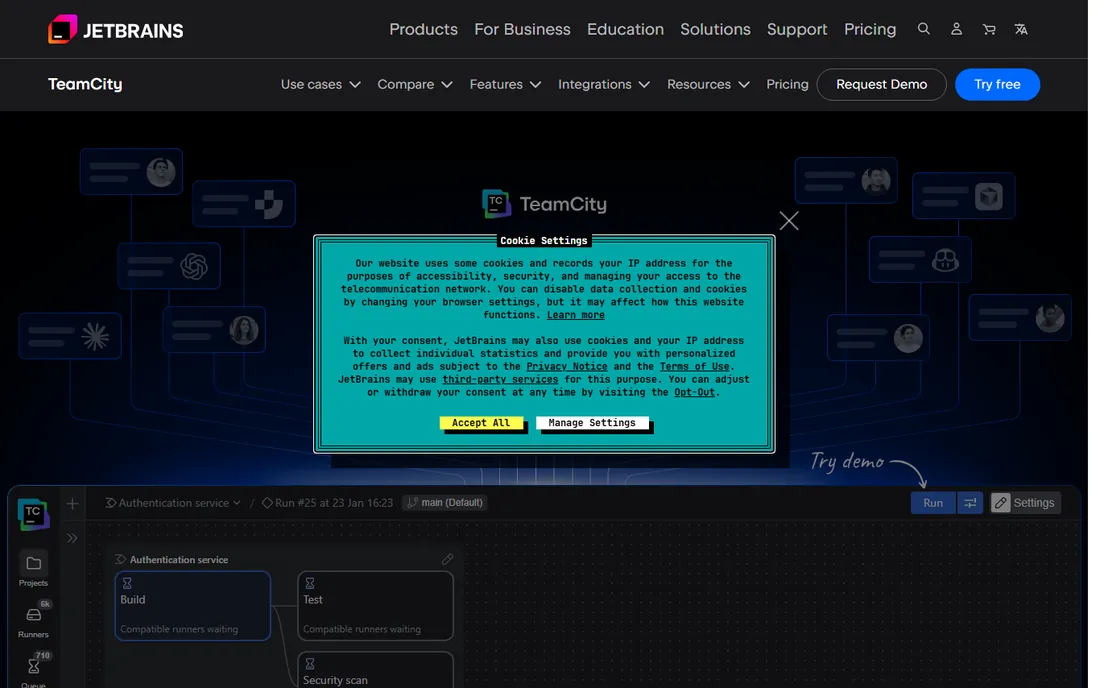 TeamCity homepage