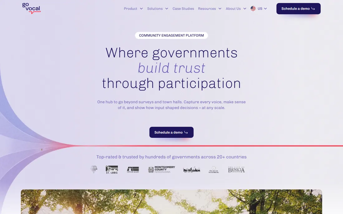 GoVocal homepage