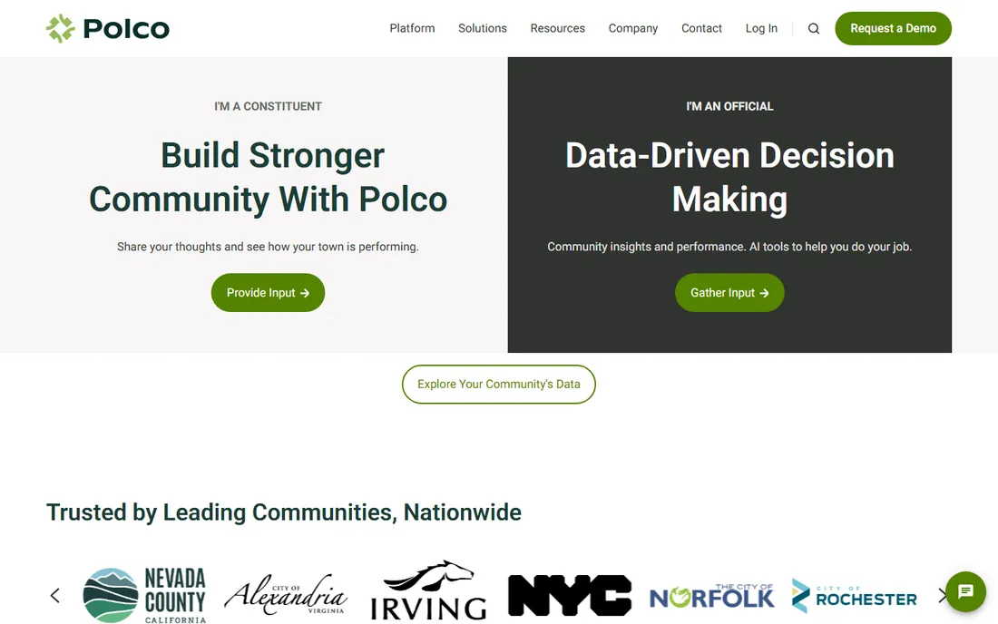 Polco homepage