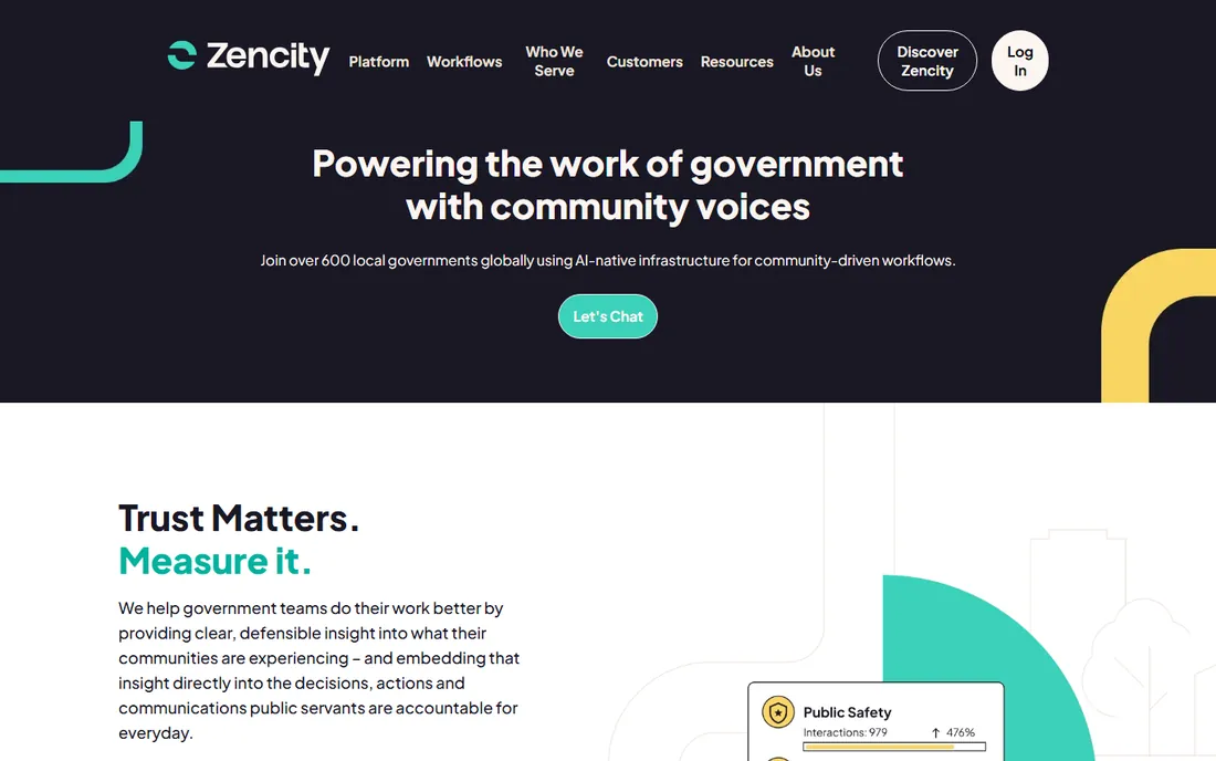 Zencity homepage