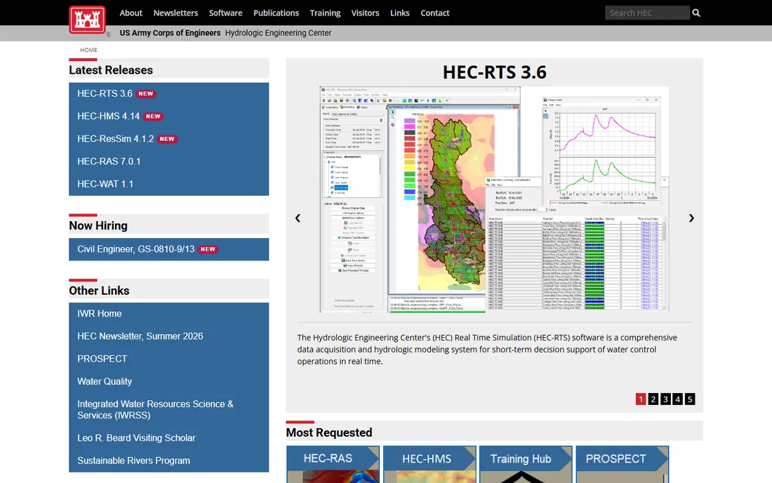 HEC-RAS homepage