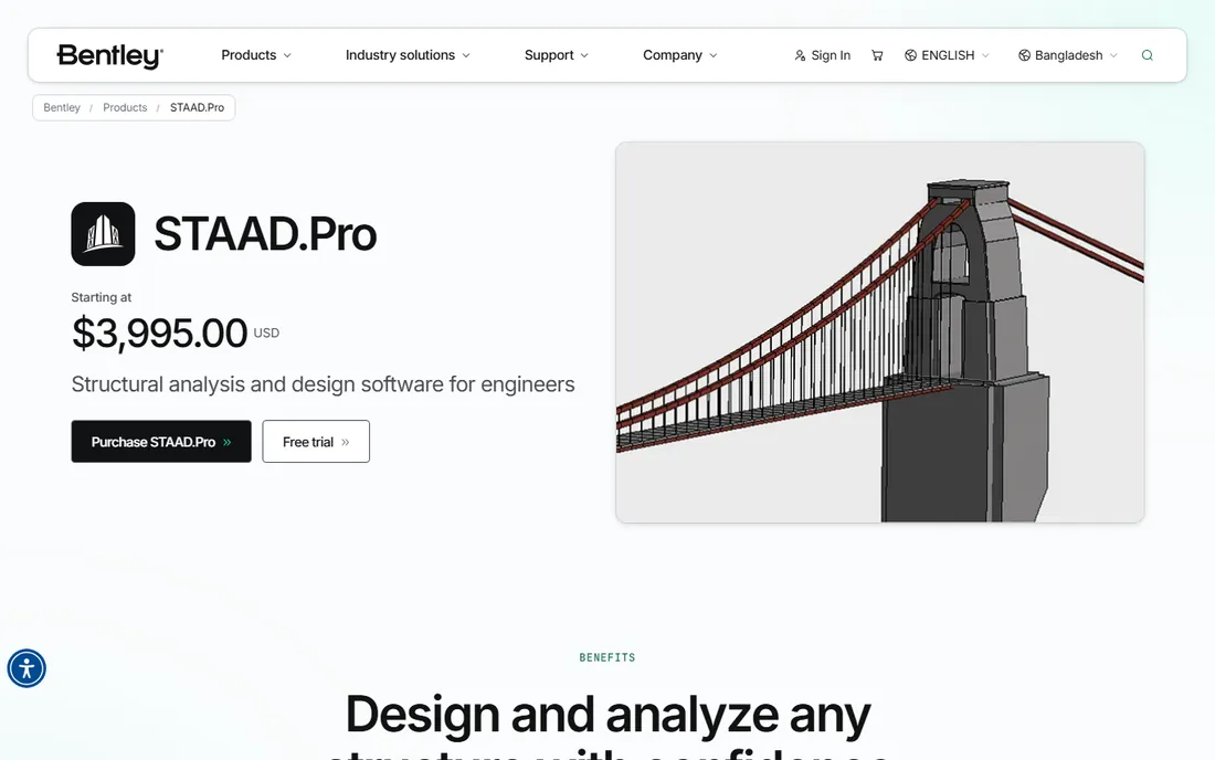 STAAD.Pro homepage