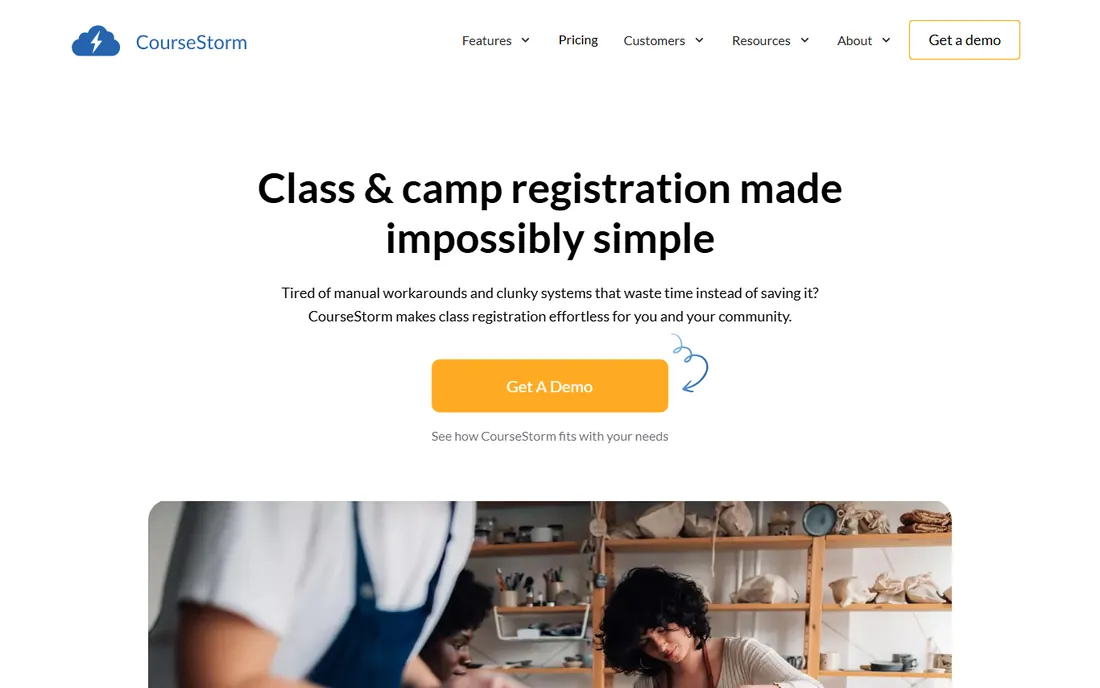 CourseStorm homepage