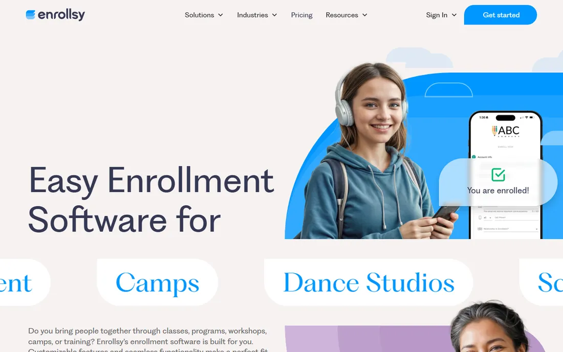 Enrollsy homepage