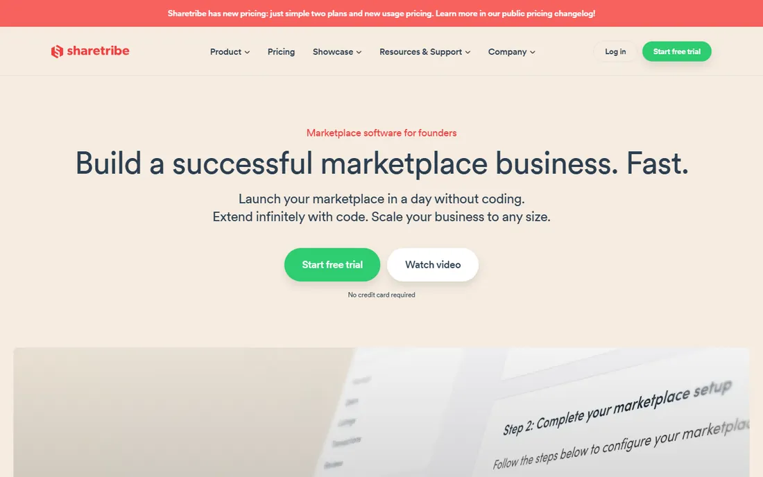 Sharetribe homepage