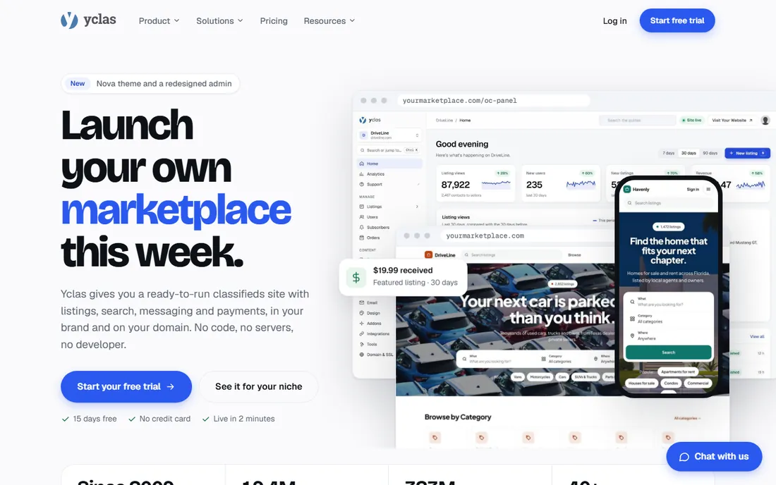 Yclas homepage