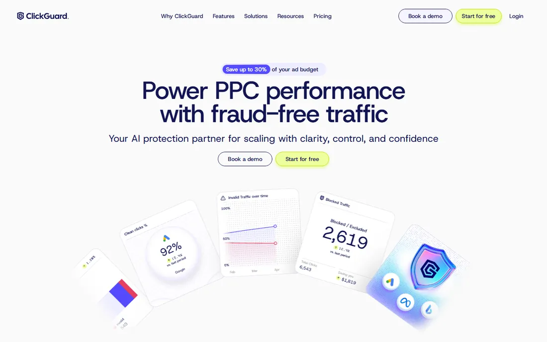 ClickGuard homepage
