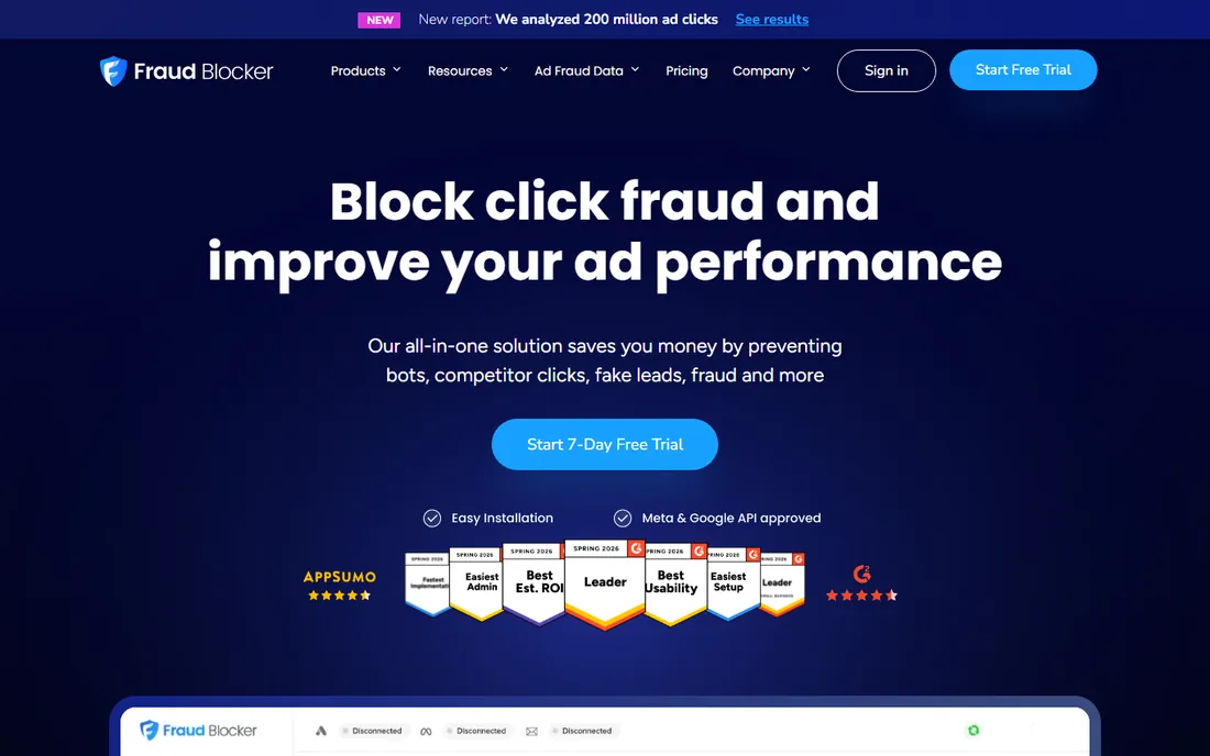 Fraud Blocker homepage