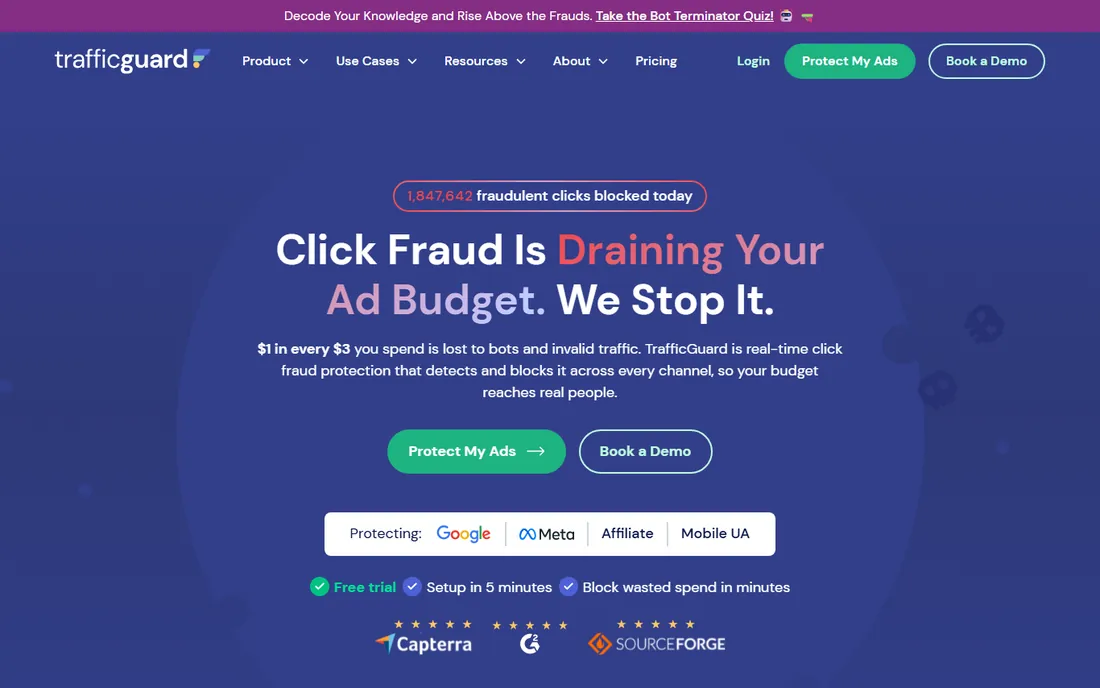 TrafficGuard homepage