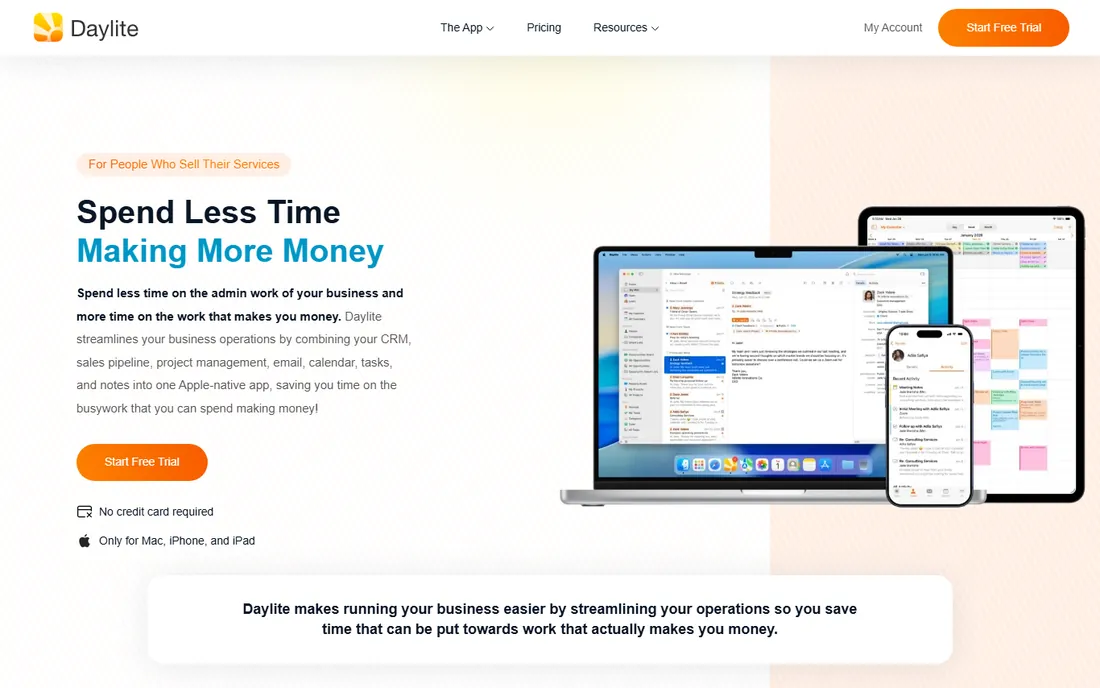 Daylite homepage