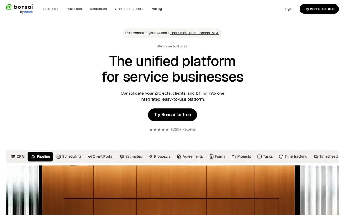 Bonsai homepage