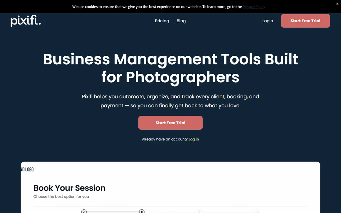 Pixifi homepage