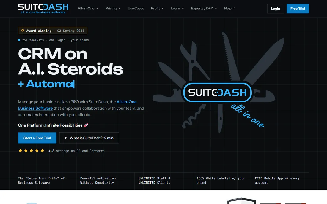 SuiteDash homepage