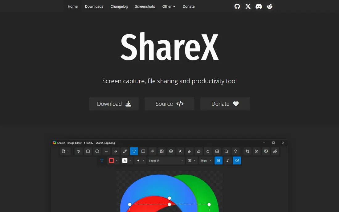 ShareX homepage