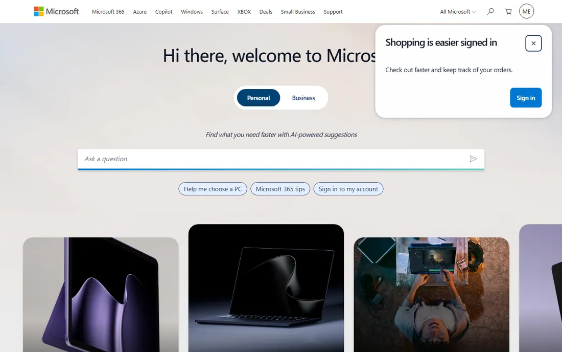 Dynamics 365 Business Central homepage
