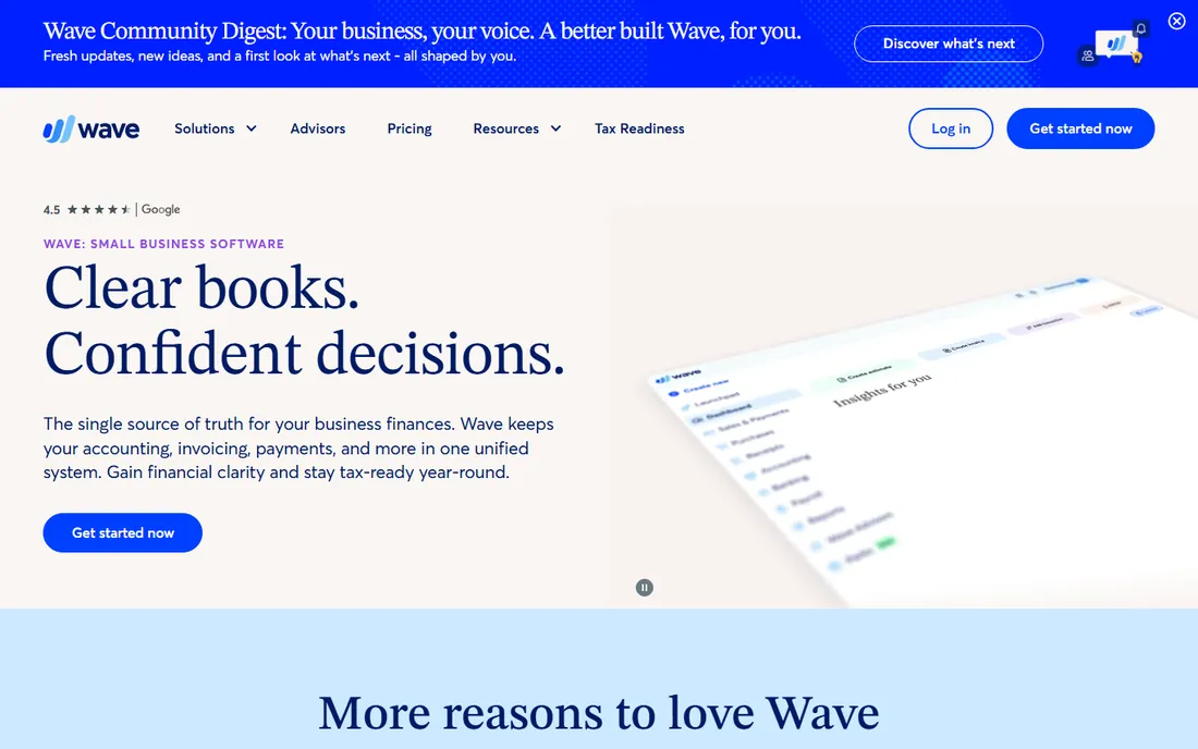 Wave homepage