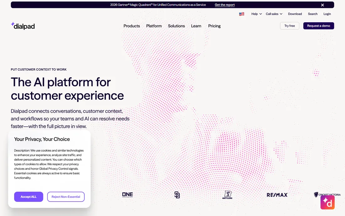 Dialpad homepage